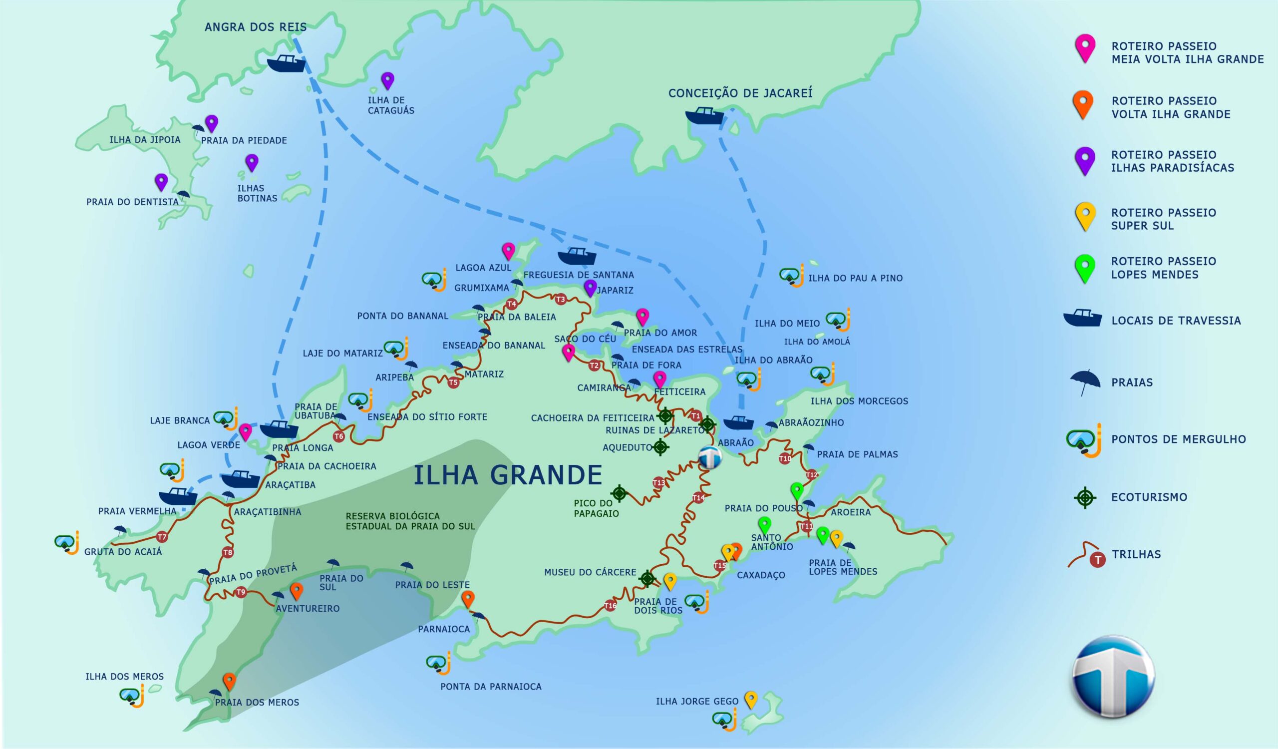 Mapa Ilha Grande RJ